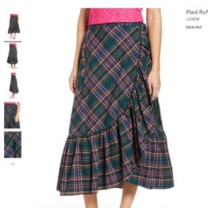 J.CREW WRAP SKIRT in a signature tartan print‼️
